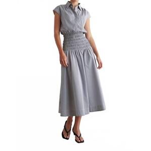 NEW JS71 kya dress in black/white stripe